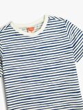 4SMB10059TK Koton Erkek Bebek T-shirt LACİVERT ÇİZGİLİ
