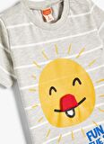 Koton Ekru Erkek T-Shirt 4SMB10064TK
