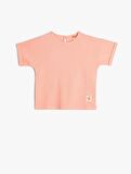 4SMG10027AK Koton Kız Bebek T-shirt PEMBE