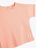 4SMG10027AK Koton Kız Bebek T-shirt PEMBE