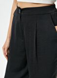 Koton Normal Bel Relaxed Siyah Kadın Chino Pantolon 4SAK40001PW
