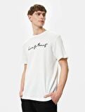 4SAM10043HK Koton Erkek T-shirt BEYAZ