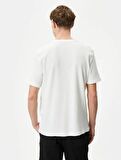 4SAM10043HK Koton Erkek T-shirt BEYAZ