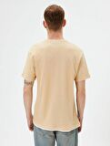 4SAM10065HK Koton Erkek T-shirt BEJ