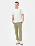 4SAM10076HK Koton Erkek T-shirt BEYAZ