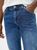 4SAM40011ND Koton Erkek Jean Pantolon KOYU İNDİGO