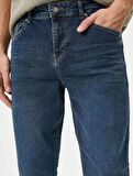 4SAM40041ND Koton Erkek Jean Pantolon KOYU İNDİGO