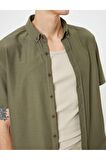 Yazlık Gömlek Kısa Kollu Klasik Yaka Düğmeli