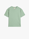 Basic Tişört Kısa Kollu Bisiklet Yaka Pamuklu