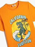 4SKB10040TK Koton Erkek Çocuk T-shirt TURUNCU