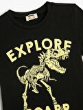 4SKB10090TK Koton Erkek Çocuk T-shirt SİYAH