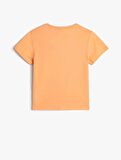 4SKG10028AK Koton Kız Çocuk T-shirt TURUNCU