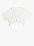 4SKG10086AK Koton Kız Çocuk T-shirt EKRU
