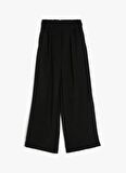 Koton Normal Bel Normal Paça Siyah Kız Çocuk Chino Pantolon 4SKG40021AW