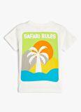 Koton Ekru Erkek T-Shirt 4SMB10007TK-Y