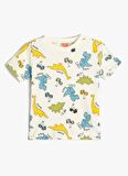 Koton Ekru Erkek T-Shirt 4SMB10063TK