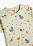 Koton Yeşil Erkek T-Shirt 4SMB10080TK