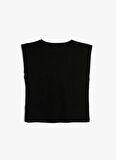 Koton Siyah Kız Çocuk T-Shirt 4SKG10106AK