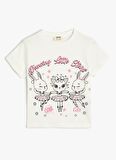 Koton Ekru Kız Çocuk T-Shirt 4SKG10123AK