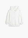 4SKG10141AK Koton Kız Çocuk Sweat EKRU