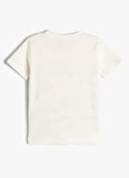 Koton Ekru Erkek T-Shirt 4SMB10020TK-Y