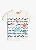 Koton Ekru Erkek T-Shirt 4SMB10020TK