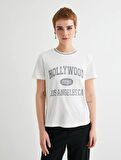 4SAL10039IK Koton Kadın T-shirt EKRU