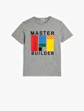 4SKB10054TK Koton Erkek Çocuk T-shirt GRİ