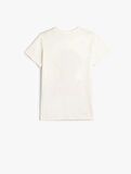 4SKB10168TK Koton Erkek Çocuk T-shirt EKRU