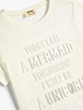 4SKG10056AK Kız Çocuk T-shirt EKRU