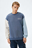 Koton Erkek Giyim Sweatshirt 4wam70178mk Mavi