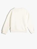 4WKG10612AK Koton Kız Çocuk Sweat EKRU