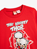 Thor Sweatshirt Lisanslı Uzun Kollu Bisiklet Yaka Pamuklu Şardonlu