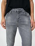 4Wam40360Nd  Koton MICHAEL Erkek Jean Pantolon GRİ