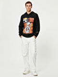 Bugs Bunny Kapşonlu Sweatshirt Lisanslı Baskılı