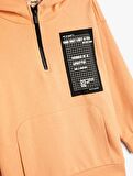 4SKB10208TK Koton Erkek Çocuk Sweat TURUNCU