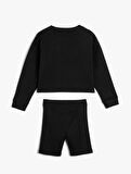 Sweatshirt ve Şort Seti İkili Pamuklu