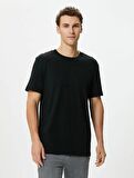 4SAM10160HK Koton Erkek T-shirt SİYAH