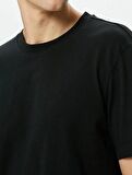 4SAM10160HK Koton Erkek T-shirt SİYAH