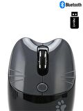 Sevimli Kedi Kablosuz Siyah Mouse Bluetooth + 2.4G Dual Mode