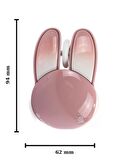 Sevimli Tavşan 3D Pembe Mouse Bluetooth + 2.4G Dual Mode