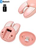 Sevimli Tavşan 3D Pembe Mouse Bluetooth + 2.4G Dual Mode