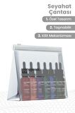 Unisex Geri Dönüştürülebilir Şeffaf Plastik Kilitli Premium Seyahat Ve Makyaj Çantası