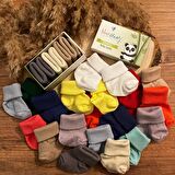 Novibaby 3'lü Bambu Yenidoğan Bebek Çorabı I Cloudy I 0-6 ay 