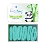 Novibaby 3'lü Bambu Yenidoğan Bebek Çorabı I Sea Green I 0-6 ay 