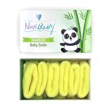 Novibaby 3'lü Bambu Yenidoğan Bebek Çorabı I Lemon I 0-6 ay 