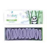 Novibaby 5'li Bambu Yenidoğan Bebek Çorabı I Purple I 0-6 ay 