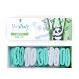 Novibaby 5'li Bambu Yenidoğan Bebek Çorabı I Minty I 0-6 ay 