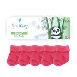 Novibaby 5'li Bambu Yenidoğan Bebek Çorabı I Candy I 0-6 ay 