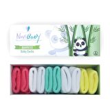 Novibaby 5'li Bambu Yenidoğan Bebek Çorabı I Star I 0-6 ay 